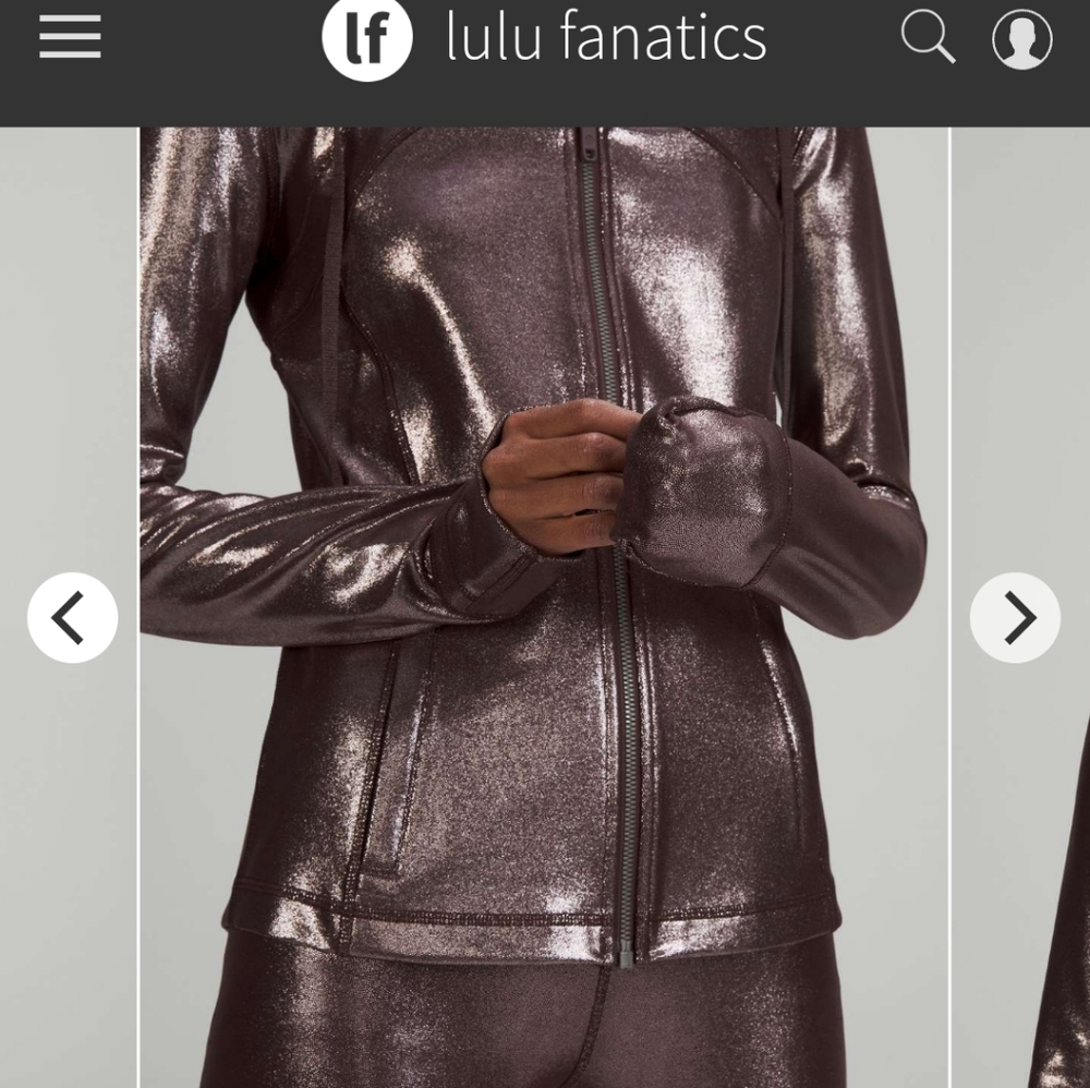 Lululemon  Hooded Define Jacket in Shine Radiate Foil Print- sold out in stores